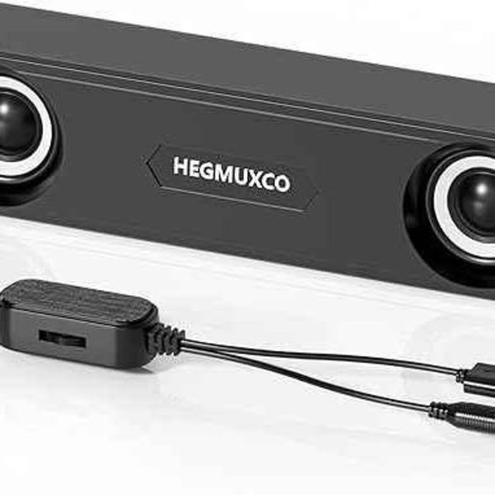 Compact PC Speakers for Desktop - 10W Wired Stereo Speaker